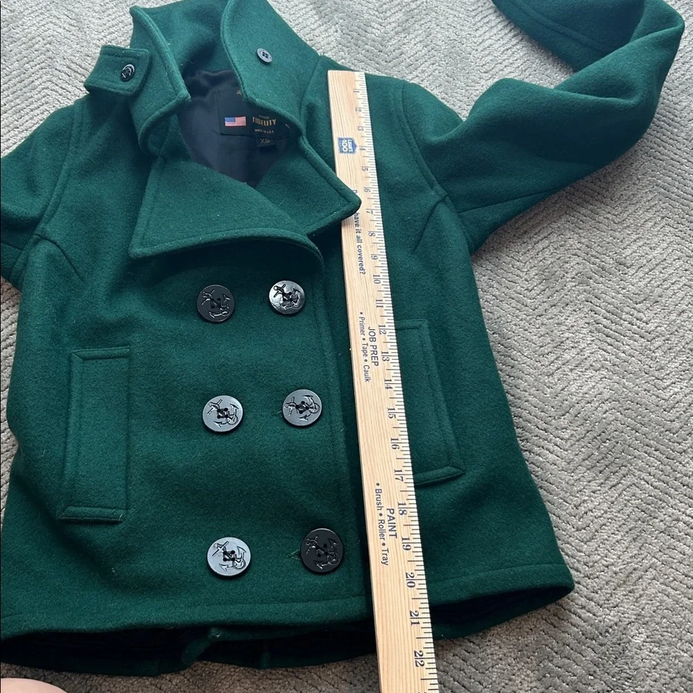 VTG Fidelity Green Wool Peacoat Women XS Military Double Breasted Made USA - Picture 14 of 15